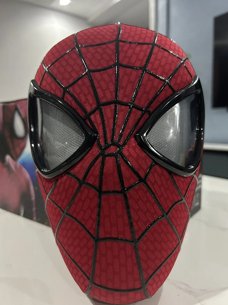 Nuovo The Amazing Spider-Man copricapo maschera mobile casco anello elettrico controllo occhio luminoso collezione Cosplay modello giocattolo regalo per bambini