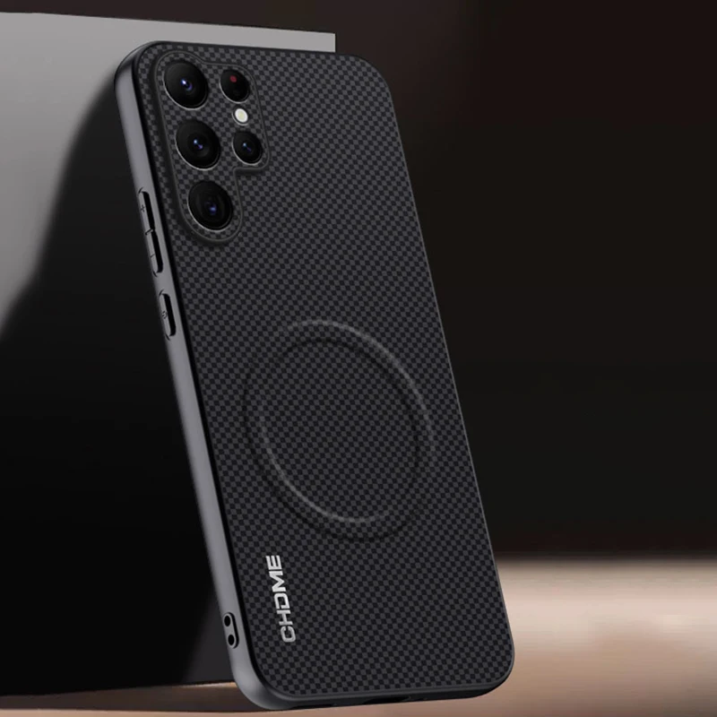 For Samsung Galaxy S25 Ultra 5G Case Luxury Car Magnetic Holder Phone Case For Samsung S25 Ultra Silicone Shockproof Back Cover