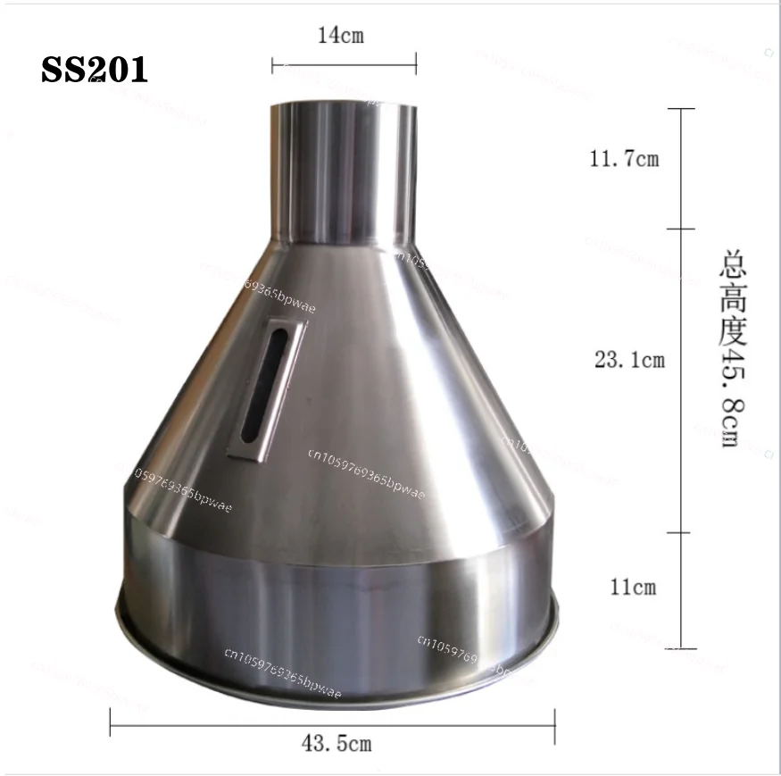 

Thickened Hopper 304 Stainless Steel Hopper Large Diameter Food Machinery Drum Filling Machine Industrial Hopper