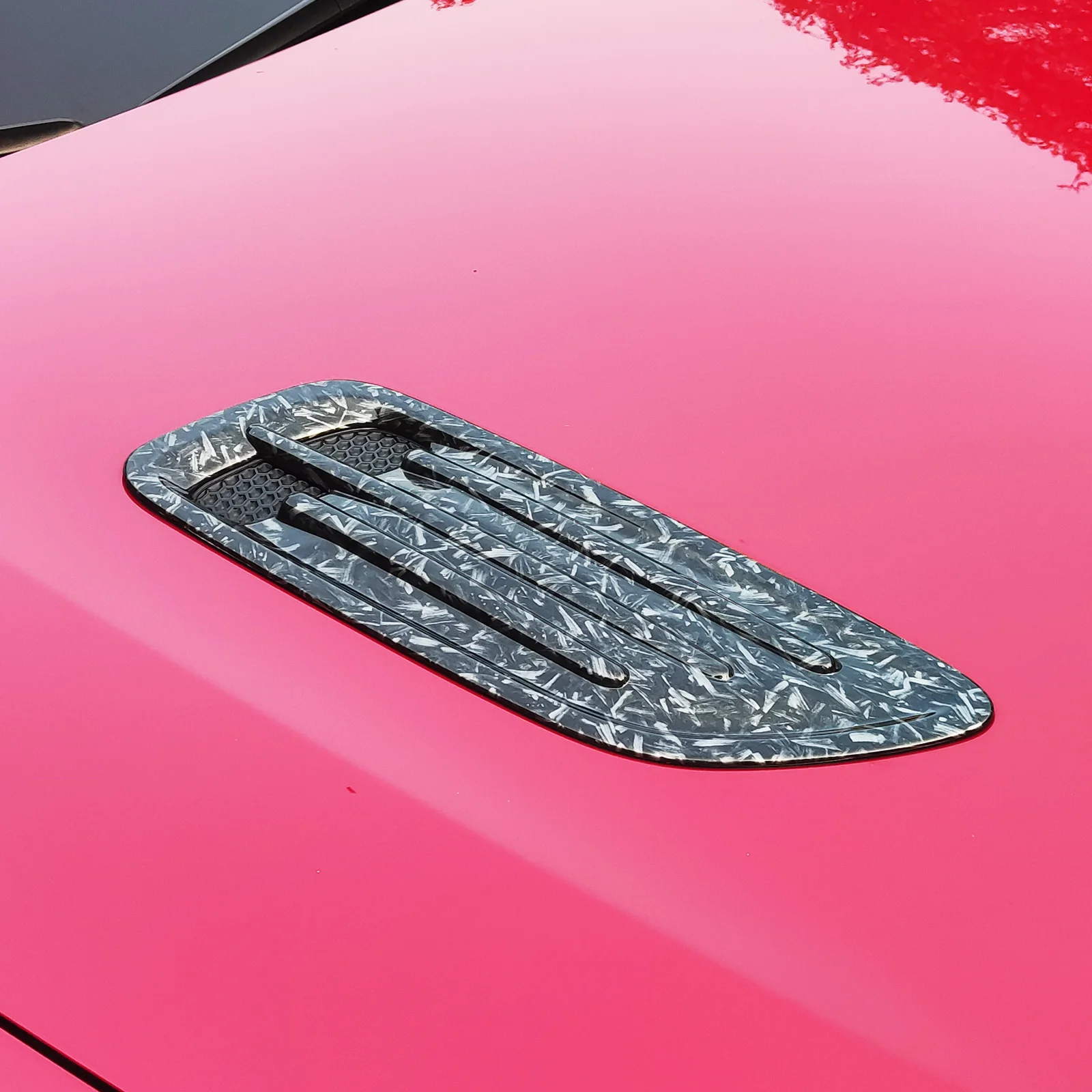 Car Hood Air Hole Trim Cover Engine Heat Dissipation Outlet Frame Decoration For Kia Stinger 2018-2023 Exterior Mouldings