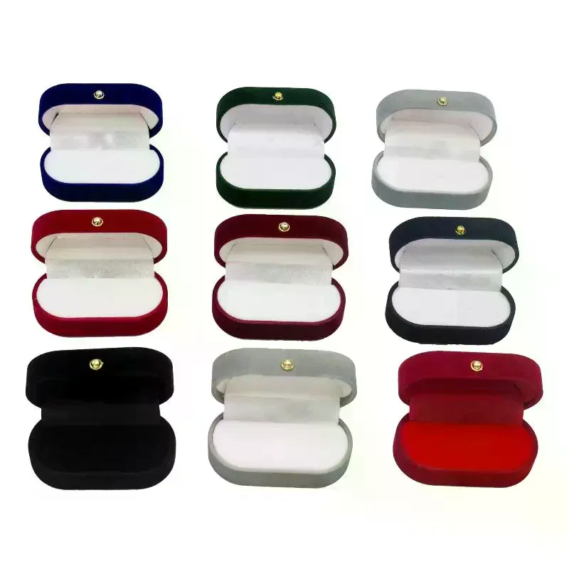 1 PCS Felt Ring Box Mini Portable Ear Stud Jewelry Box Wedding Ring Pair Box Jewelry Storage Box