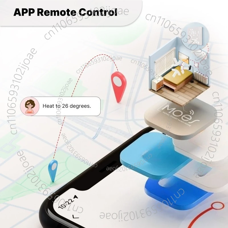 WiFi-enabled Smart Thermostat for Underfloor Heating with Programmable Scheduling Via App