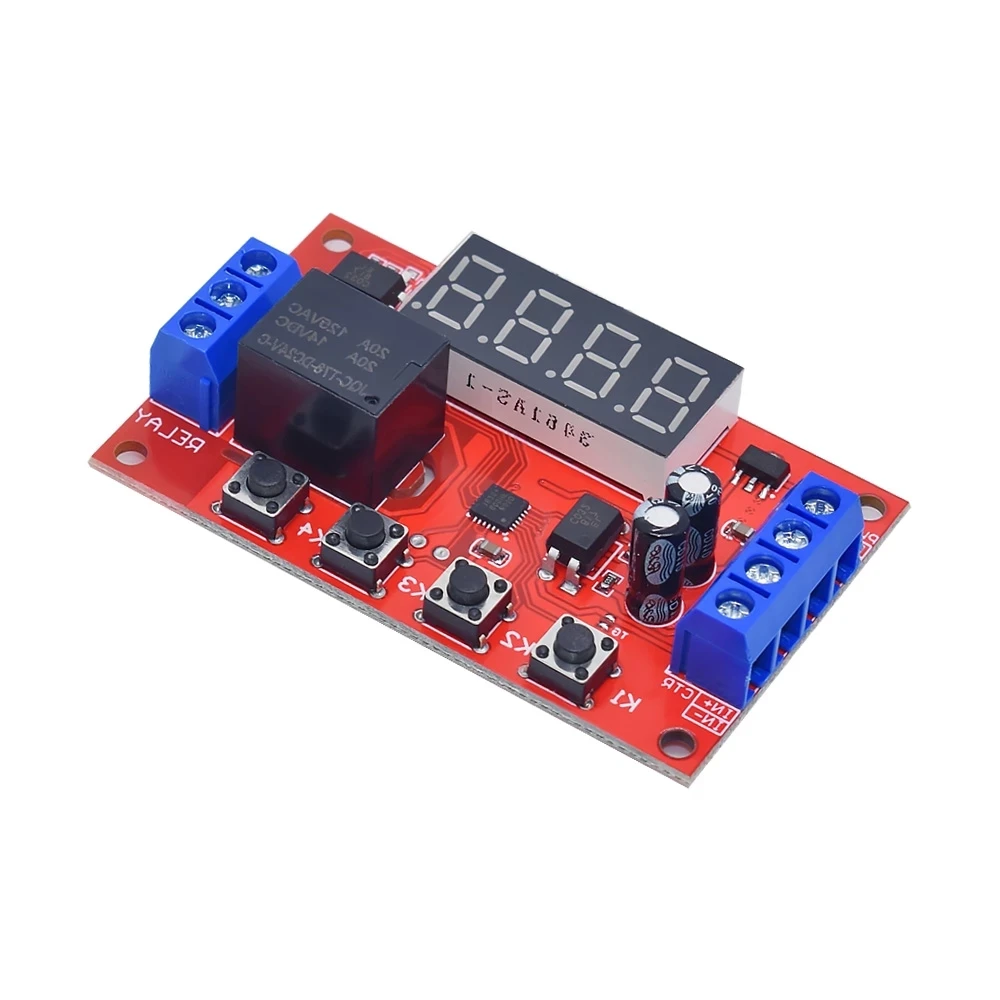 10A 1 channel Delay time relay module 5V 12V 24V timing programmable optical coupler isolation pulse cycle power off trigger