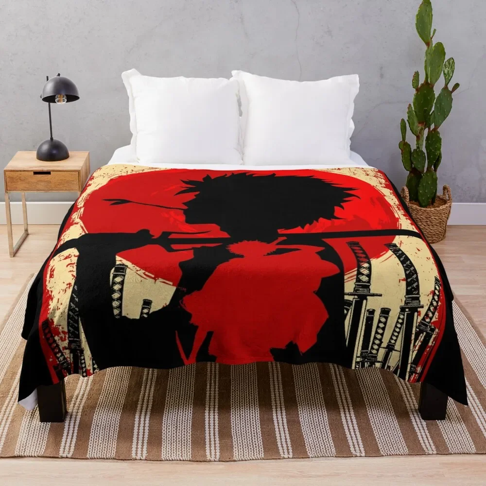 

Samurai sunset Mugen Throw Blanket manga bed plaid Decorative Sofas Blankets