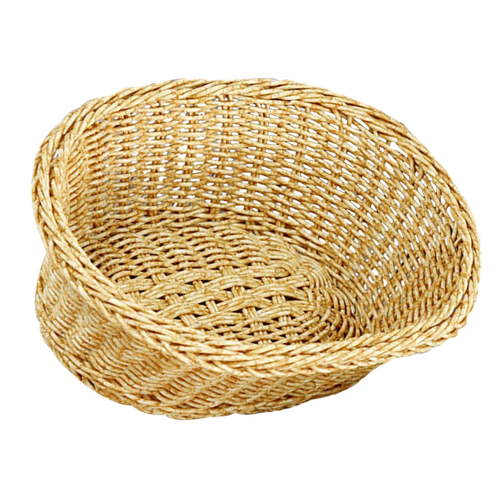 

Storage Baskets Woven Fruit Produce Countertop Rattan Desktop Bread Imitation Modern Fake Hand