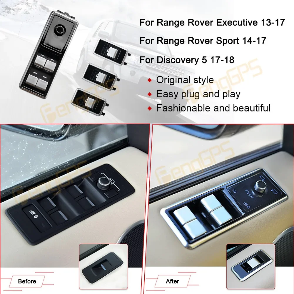 Power Window Glass Control Switch For Land Rover Range Rover Sport Discovery 5 Electric Door Window Lift Button Auto Parts
