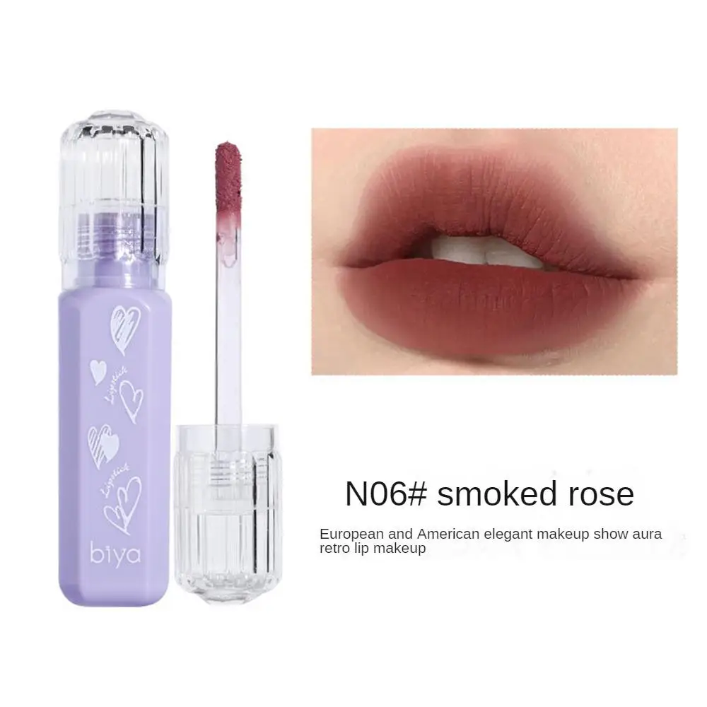 Soft Fog Lip Gloss Cheek Lip Tint Face Blush Rouge Cosmetics Silk Mist Lip Mud Velvet Matte Lipstick 6 Colors Lips Makeup