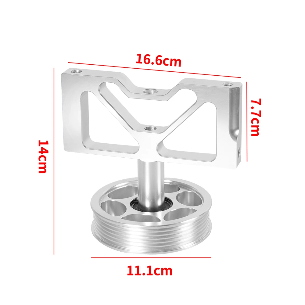 For 79-95 Ford Mustang 5.0 Billet Competition Air Pump Idler Bracket w Pulley