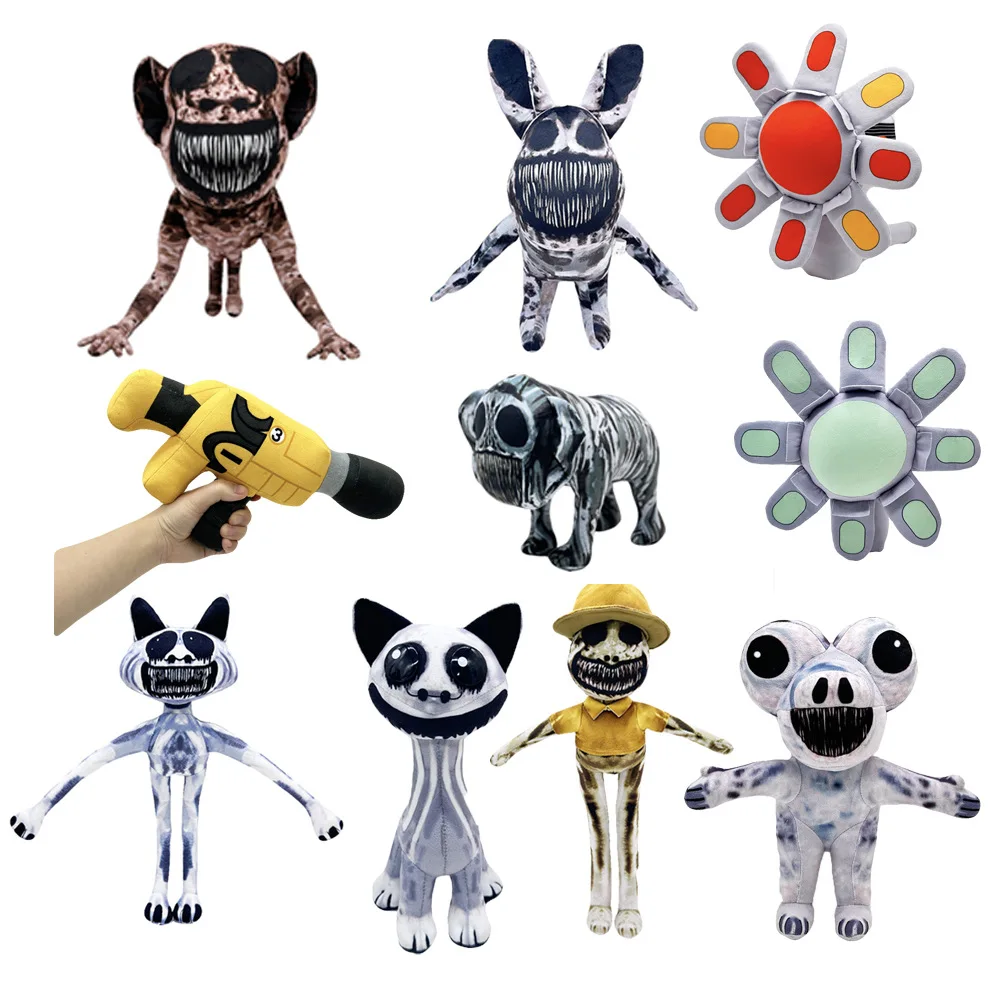 Zoonomialy-Juego de animales de peluche para hombre, juguete suave de Anime, pez, gato, monstruo, todos los personajes, Rana, Todo el juego