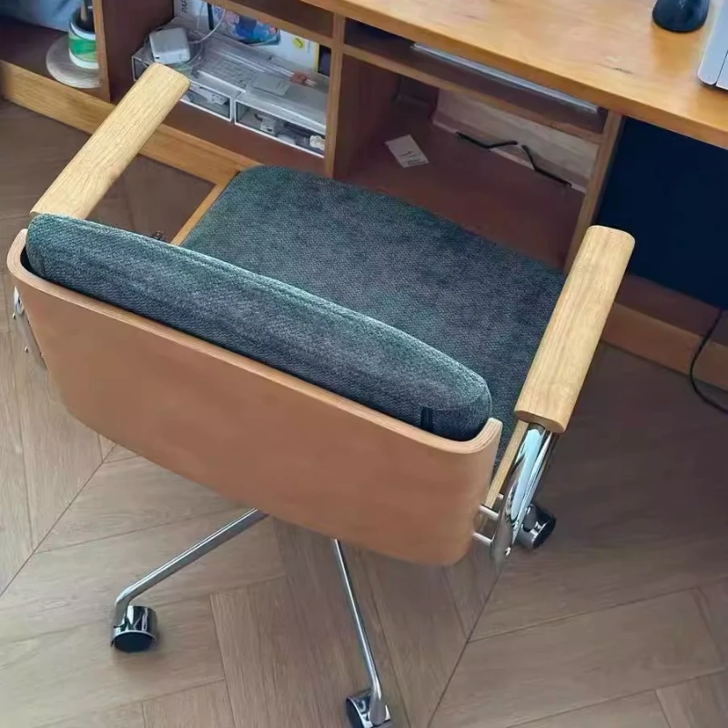 ‌Vintage Style Swivel Chair,Height-Adjustable Ergonomic Chair,Lumbar Support Task Chair, Computer Seat with Smooth-360° Rotation