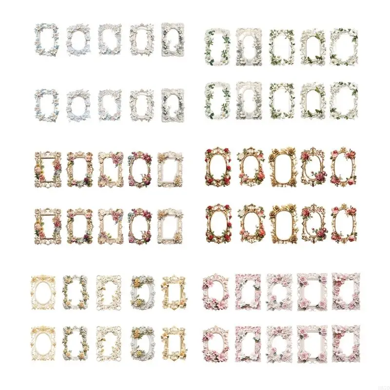 D57D Vintage Rame Crame Outtout Gordert For Craft Journal Card Card Card