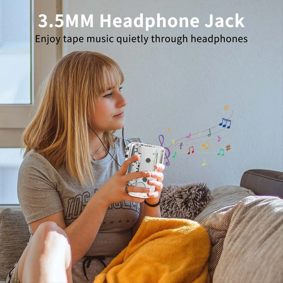 

Portable Cassette Tape Player Recorder Transparent Shell USB Cassette Capture to MP3 Format to U Disk Tape Music Player