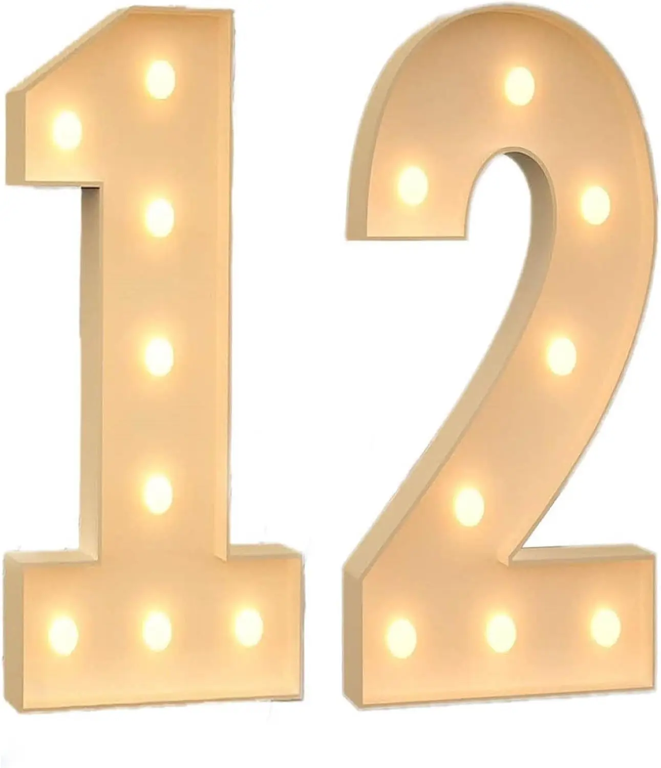 Led Marquee Alphabet Number Sign 26 Letters Digits Party Night Light Birthday Anniversary Decor