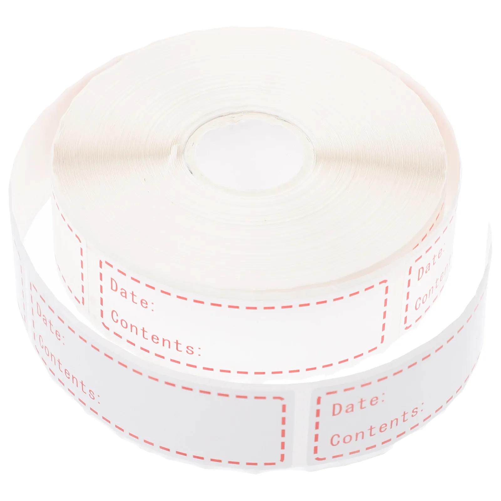 

1 Roll Food Stickers High Adhesion Waterproof Cold Resistant Glassine Paper Fridge Freezer Date Content Label Kitchen Storage