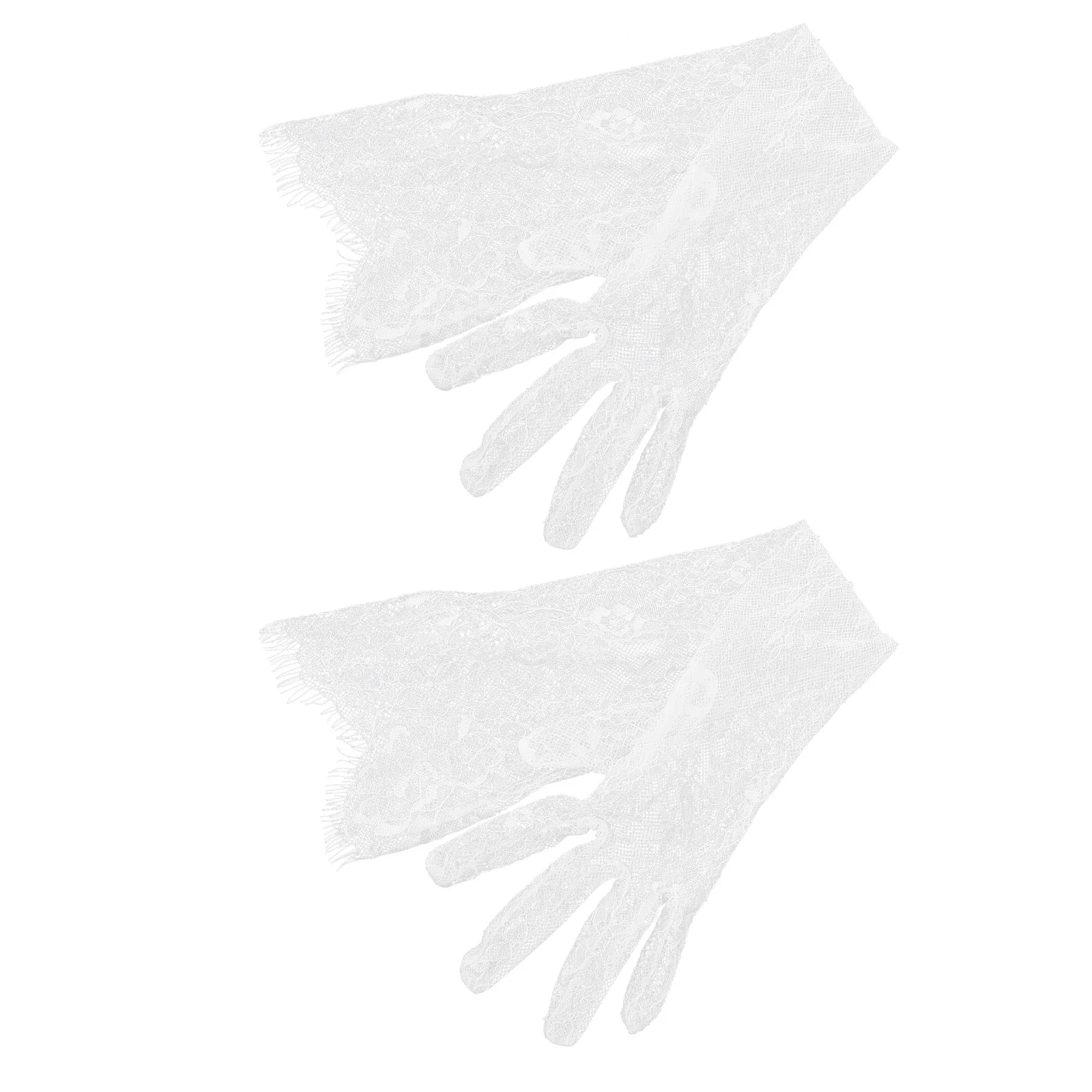 1 زوج قفازات برباط أنيقة المرأة طويلة تول الزفاف اكسسوارات الزفاف الجلد ودية قفازات شبكية شفافة لحفلة التصوير الفوتوغرافي