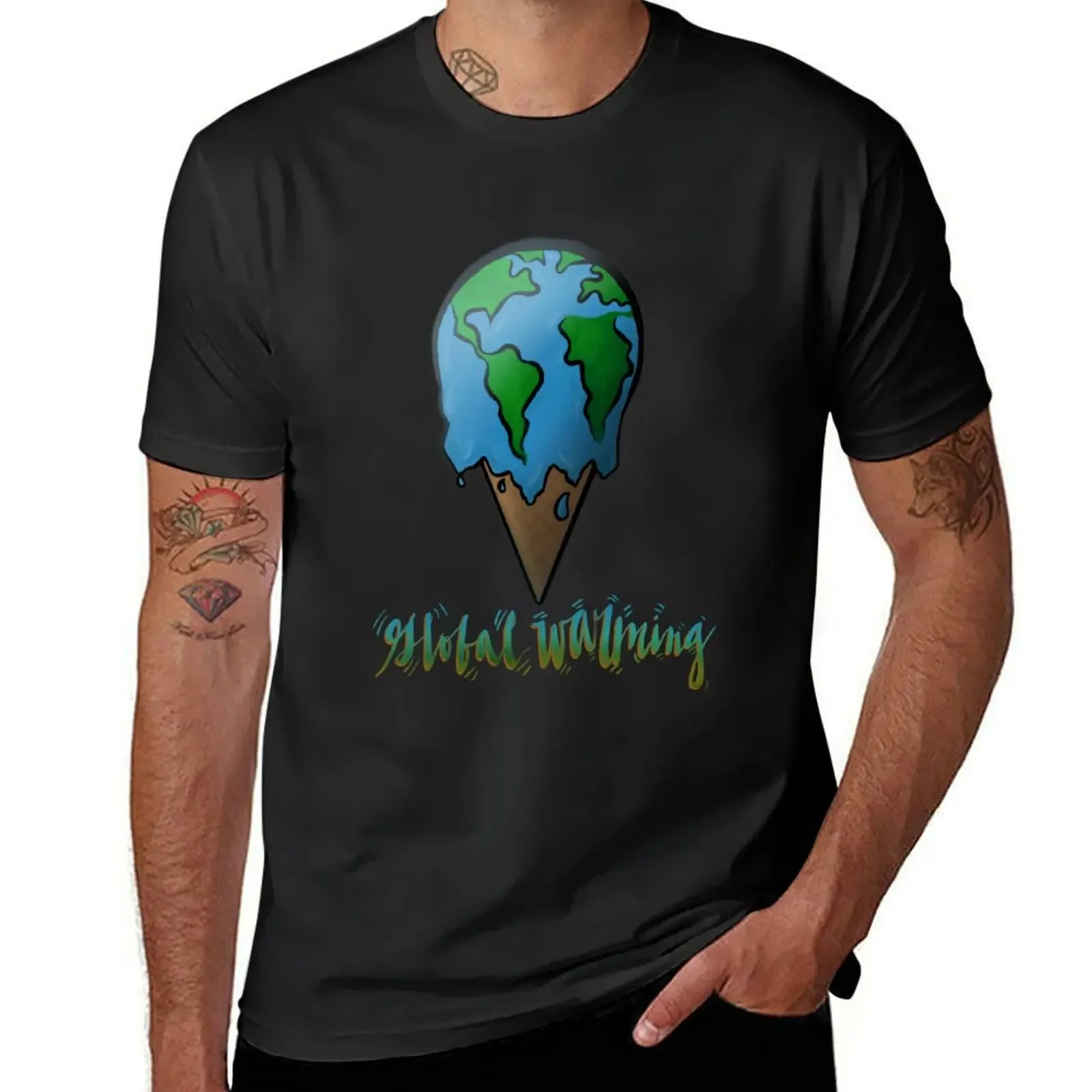 GLOBAL WARMING T-Shirt Clothing funny shirt cotton men clothings