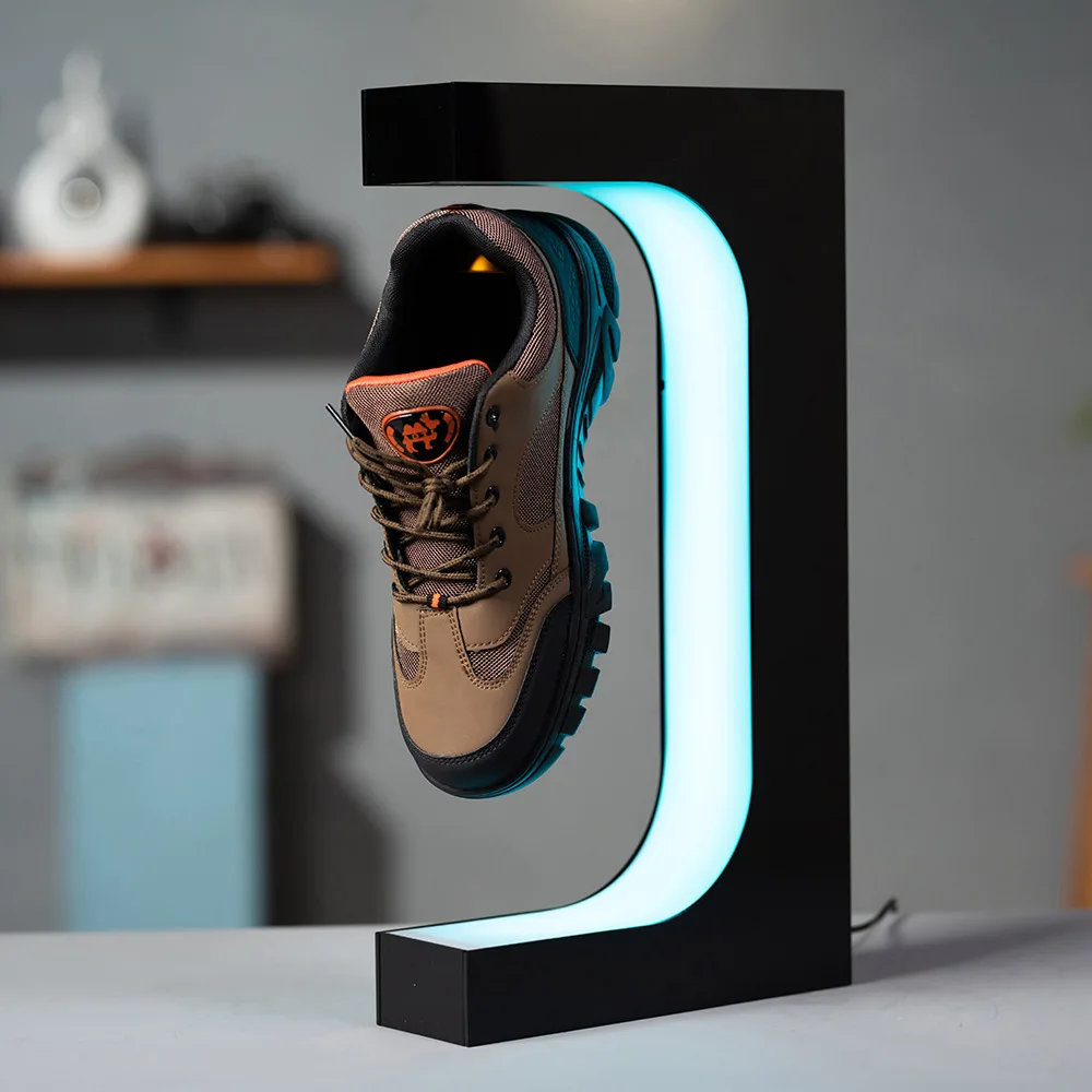 

Magnetic Levitation Shoes Display Use On Exhibition Shoe Store Counter And Showcase Magnetic Floating Shoe Rack