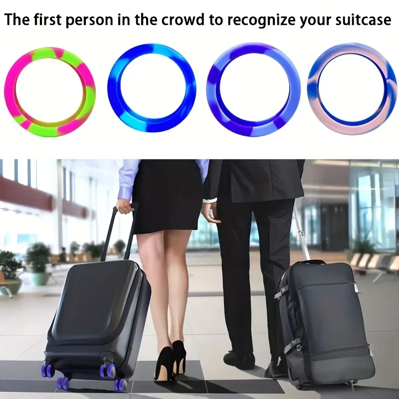 

8Pcs/Set Suitcase Wheels Cover,Help You Quickly Identify Your Luggage,Wear Resistant and Noise Reducing,Travel Accessories