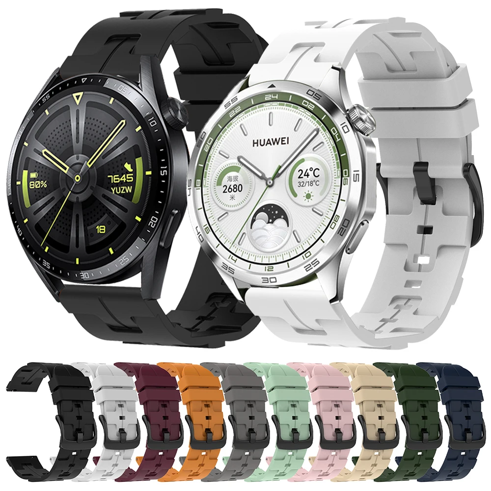 22mm 20mm Sport Silicone Strap For HUAWEI WATCH 4 Pro GT 4 2 3 SE 46MM 42MM / Runner / HONOR Magic Watch GS Wrist Band Bracelet