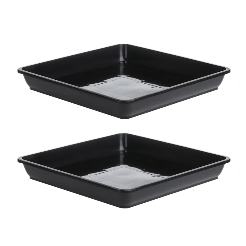 Plastic Flower Pot Drip Trays 2pcs Square Home Garden Indoor and Outdoor Drosphip