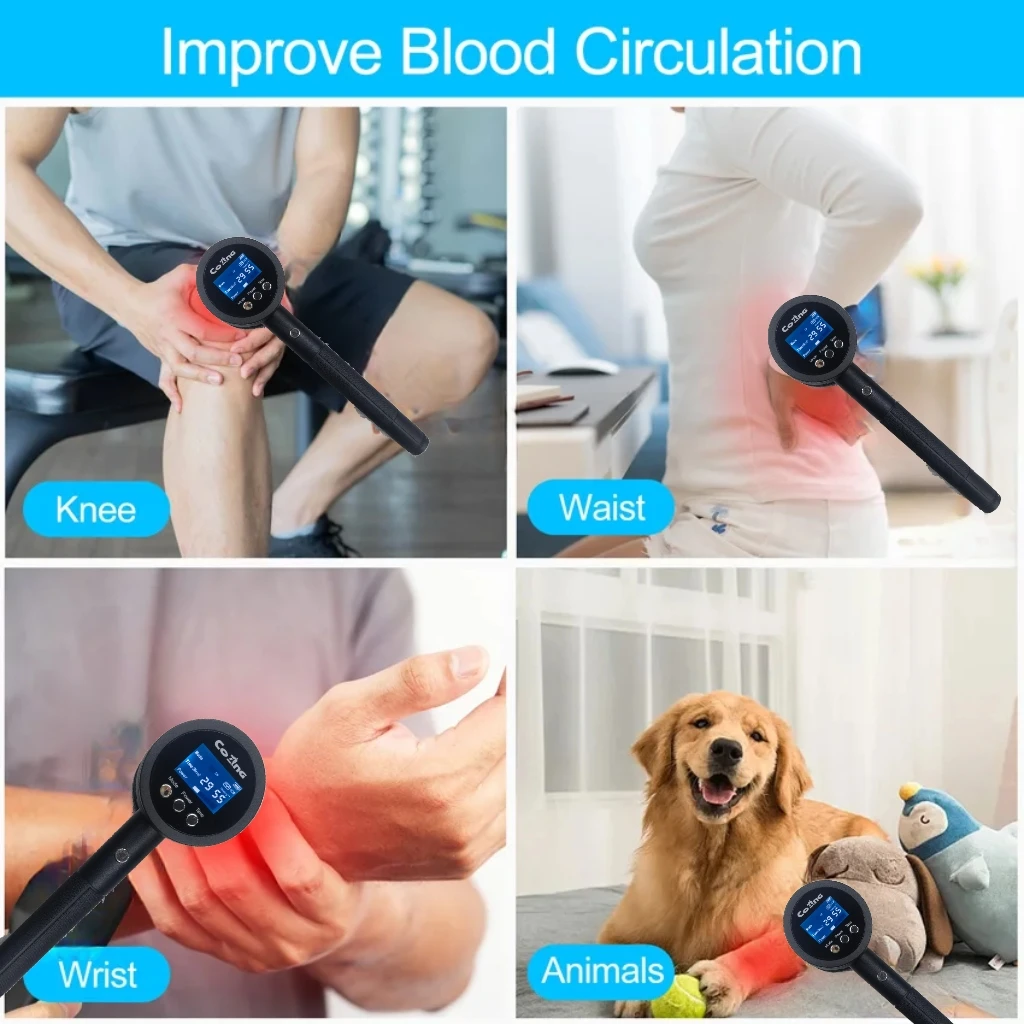 

HLKGO Professional 3W Cold Laser 6x808nm & 19x650nm for Knee Joint Pain - Red Light Machine for Chronic Pain Management