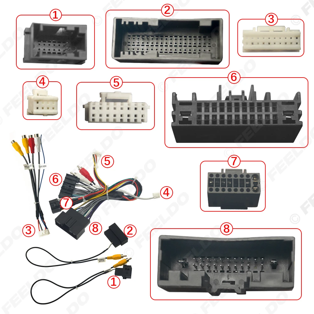 Car 16pin Power Cord Wiring Harness Adapter With Canbus Box For Ford Mustang 2015-2020 Installation Head Unit