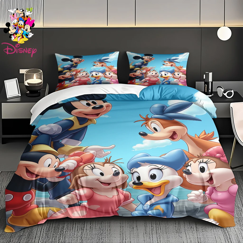 

2/3 шт. комплект пододеяльников Disney Stitch и Микки без наполнителя, модный и удобный, идеально подходящий для семейных спалень