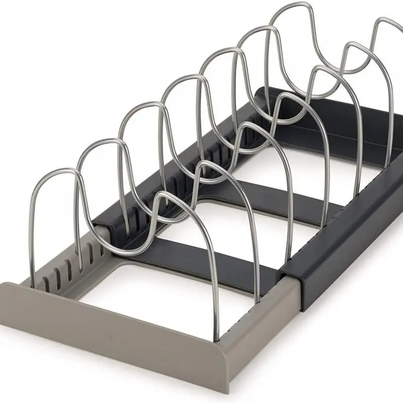 

7/10 Tier Expandable Pots and Pans Rack Holder Aluminium Alloy Kitchen Organizers Chopping Board Shelf Kitchen Cabinet Holder