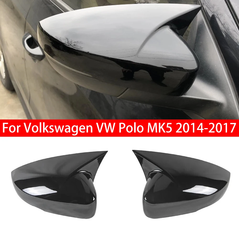 

Для Volkswagen VW Polo MK5 2014-2017 крышка бокового зеркала заднего вида, наклейка на крыло, крышка внешней двери, чехол заднего вида, отделка из углеродного волокна