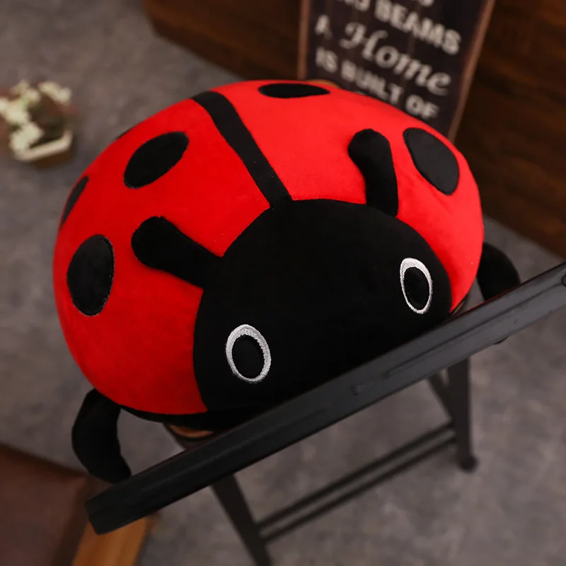 Kawaii Ladybird Cute Plush Toy Soft Ladybug Insect Hold Doll Pillow Cushion Novelty Children Birthday Christmas Gift Room Decor