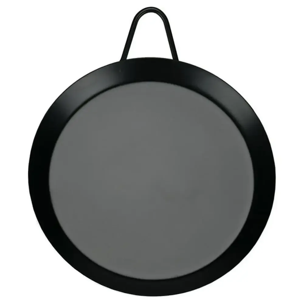 

11-Inch Round Carbon Steel Nonstick Comal Griddle Pan Pancakes Bacon Eggs Sandwiches Fast Heating Strong Handles Easy Clean