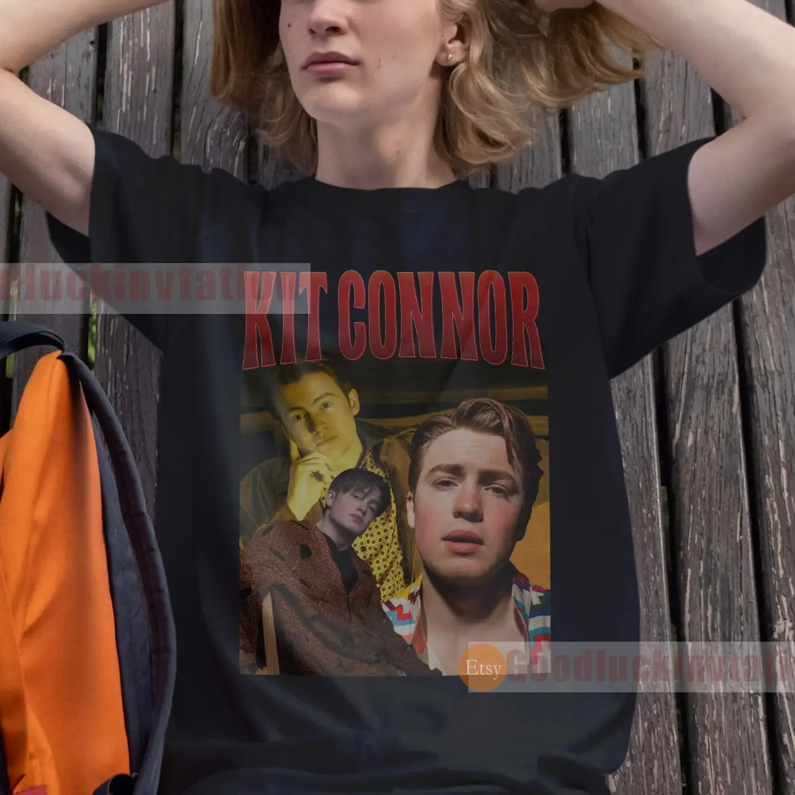 Kit Connor T Shirt Cotton Vintage 90's Crewneck vintage Washed Top For Everyday Wear Comfortable graphic Slightly Unisex
