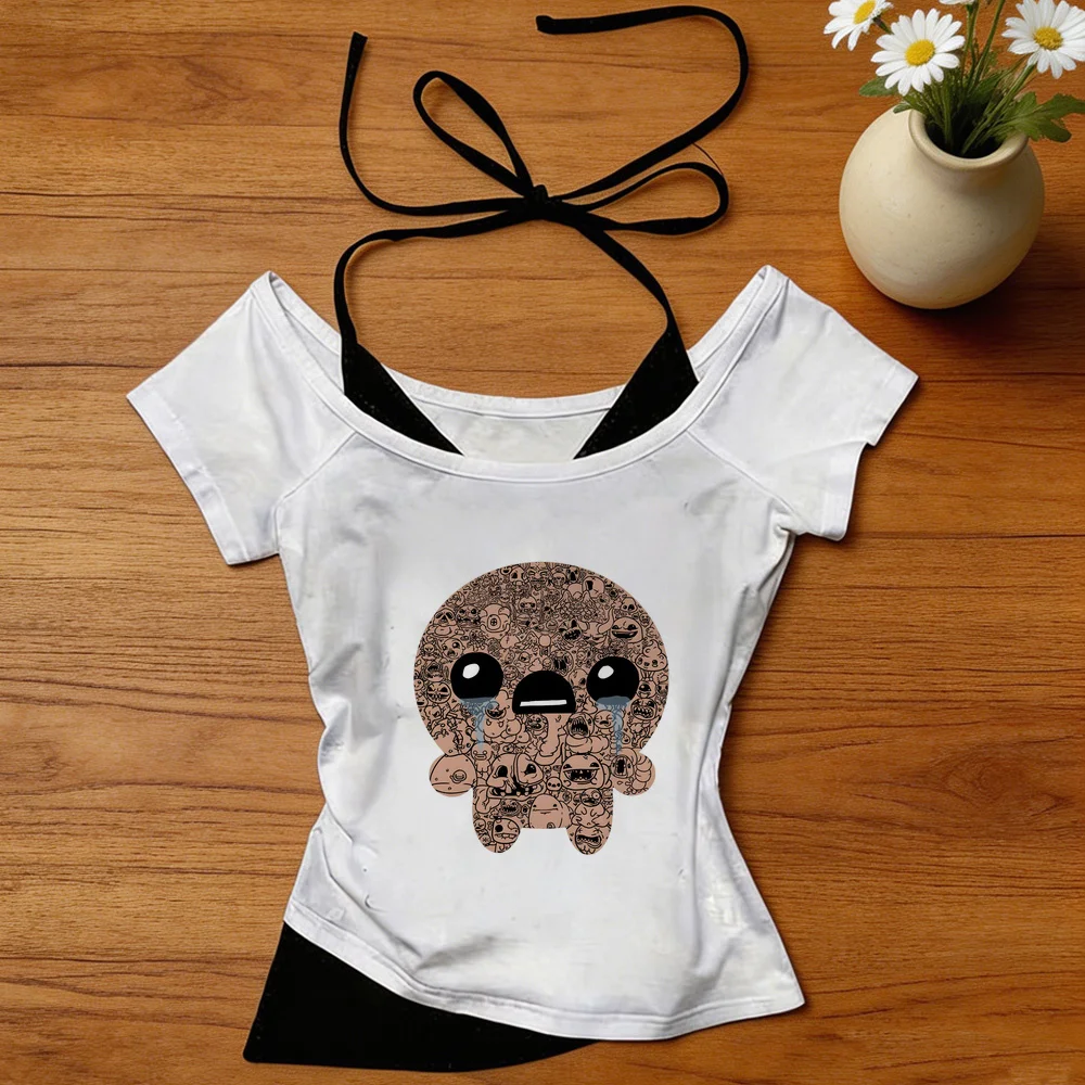 the Binding of Isaac crop top teen streetwear cheap kawaii japan graphic t-shirt graphic japan 2000s