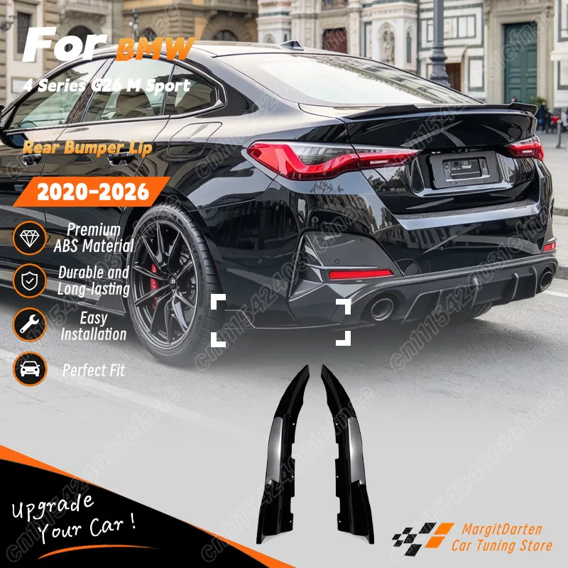 For BMW 4 Series G26 M Sport 2020 2021 2022 2023 2024 2025 2026 Car Rear Bumper Side Splitter Sport Style Rear Canards Body Kit