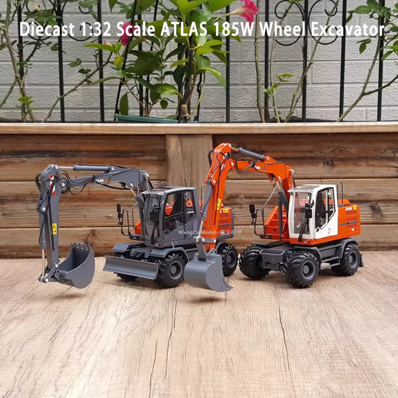 

Diecast 1:32 Scale ATLAS 185W Wheel Excavator Alloy Engineering Vehicle Model Collection Souvenir Gift Static Display