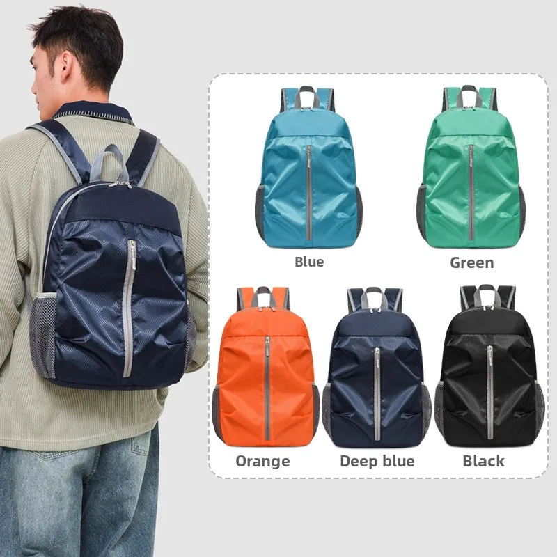 Casual Travel Backpack Lightweight Outdoor Commuting Large Capacity Couple's Backpack Nylon Material Waterproof 20-35L Capacity