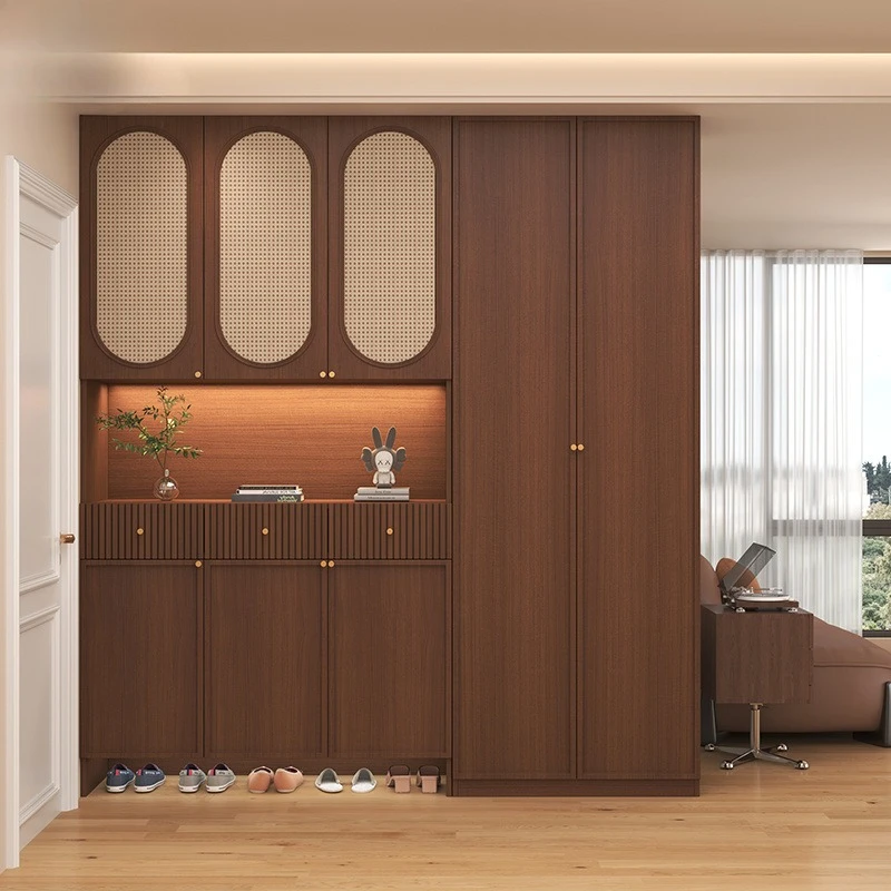 

French Living Room Shoe Cabinets Storage Cupboard Modern Organizer Shoe Cabinets Storage Wooden Capacity for Closet and Hallway