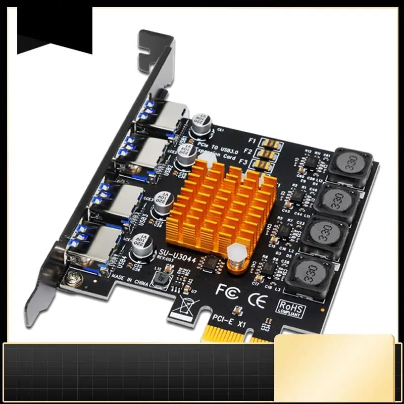 

4-портовая карта USB 3.0 PCI Express USB 3.0 Адаптер карты расширения PCIE USB 3.0 HUB Контроллер-расширитель Запасные части-N33R