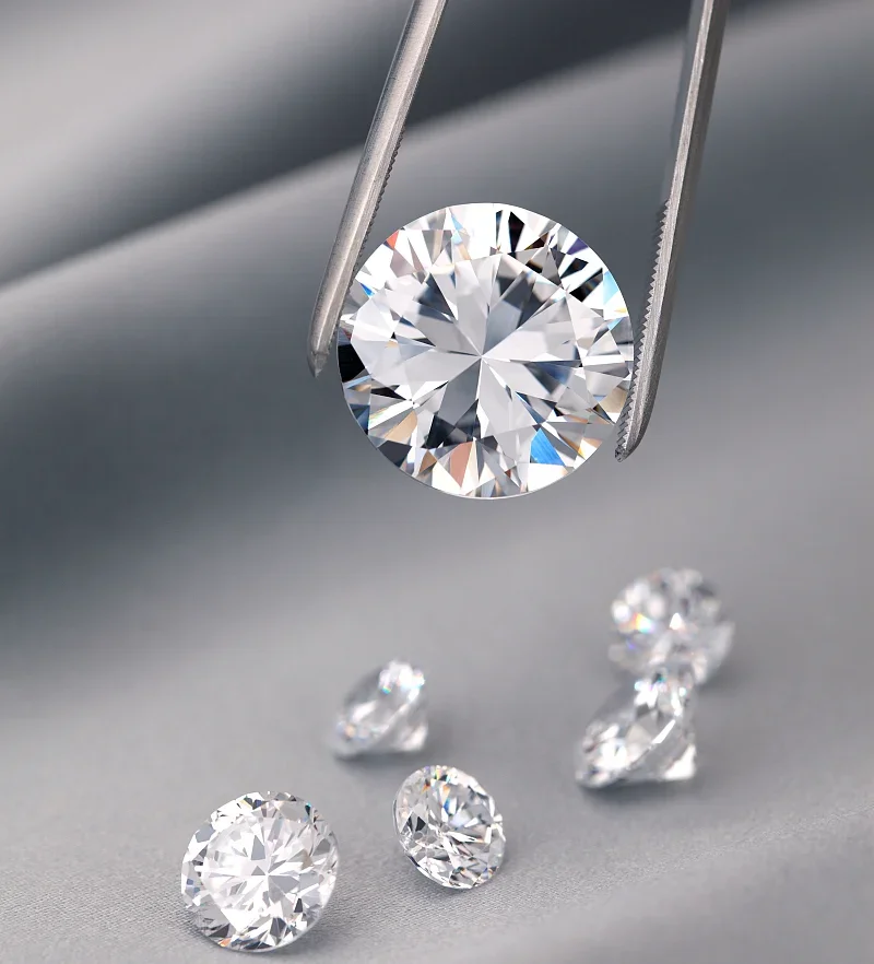 0.1-5CT مختبر أبيض فائق نمت الماس فضفاض بدون شهادة IGI HPHT CVD DEFG VVS-SI تمرير اختبار الماس لمجوهرات الزفاف