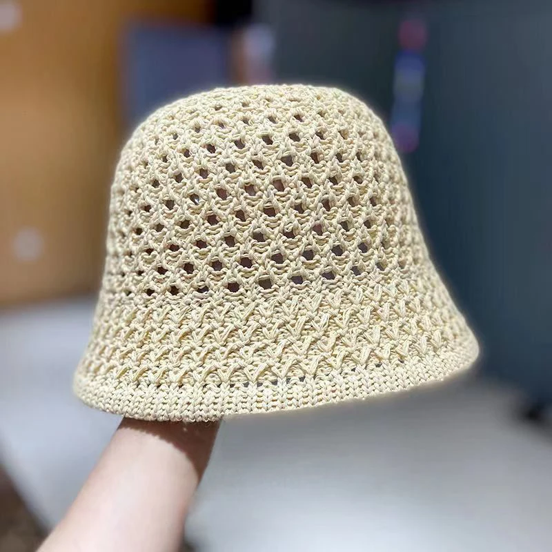 Sun Hat Wide Brim Floppy Summer Hats For Women Beach Panama Straw Dome Weave Bucket Hat Femme Shade Hat Women Hats