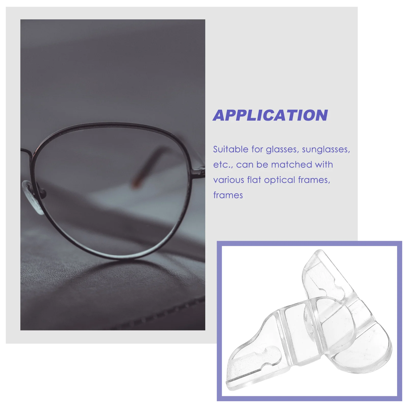 

1 Pair Of Craftsmanship Nose Pads For Glasses Comfortable Nonslip Eyewear Accessories Durable Fit