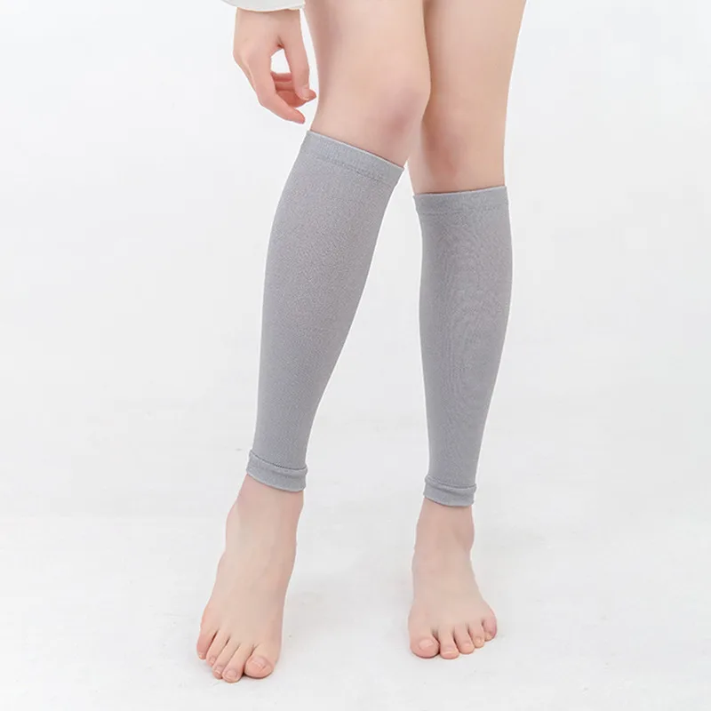 1Pair Sports Calf Support Sleeves Footless Compression Leg Socks For Running Cycling Varicose Veins Leg Care Accessory