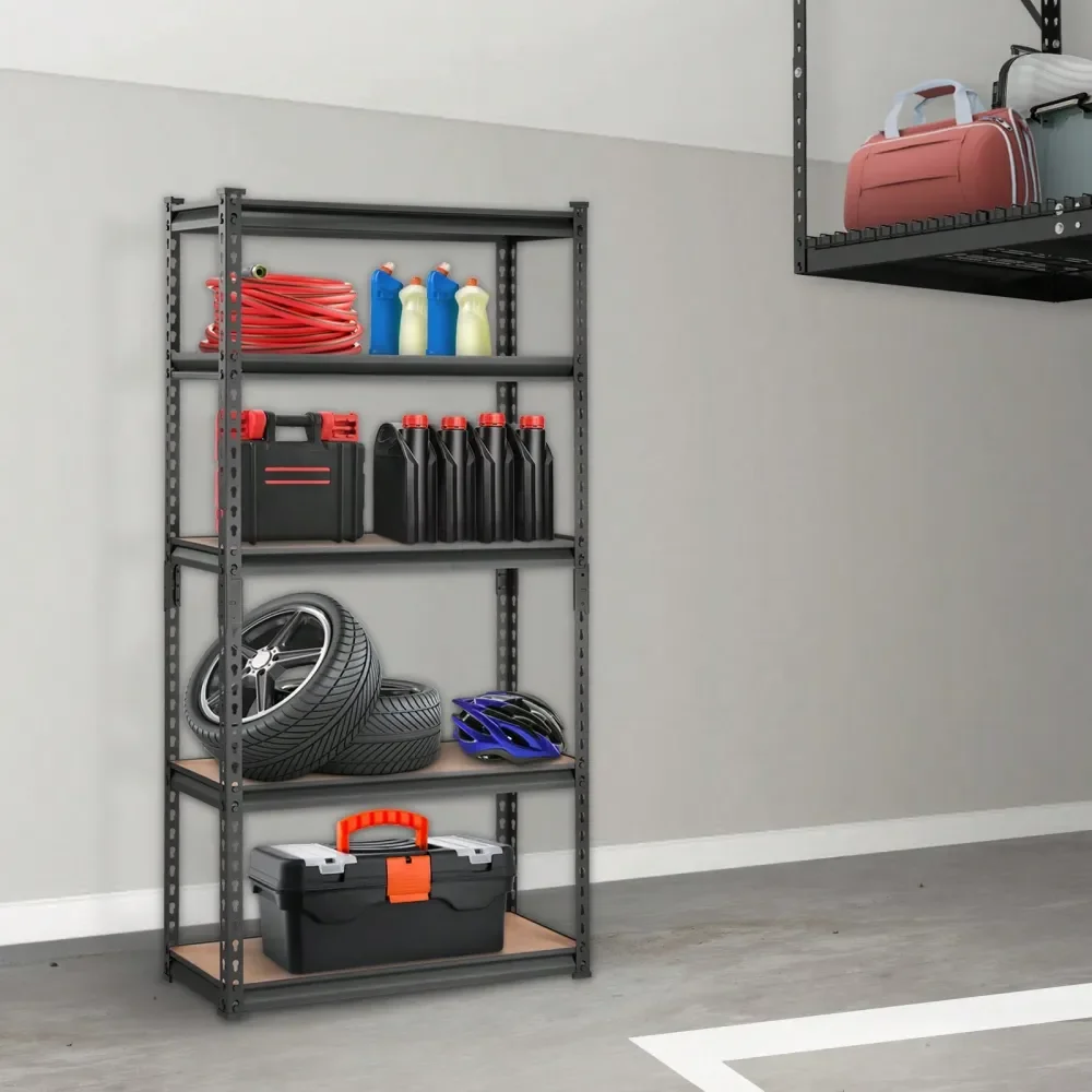 

Garage Shelving Storage Shelf Shelves Shelving Unit, 5Tier Adjustable, 2000 Lbs Capacity, Heavy Duty Garage Shelves Metal Organi