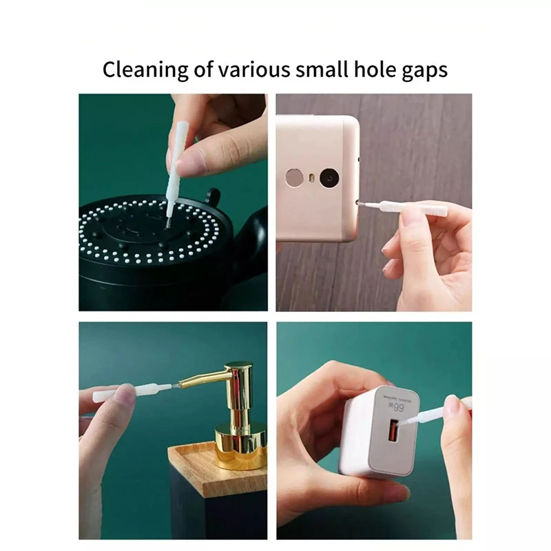 10-40PCS Shower Head Cleaning Brush Anti-clogging Micro Nylon Brush Cleaning Tool for Bathroom Kitchen Phone Hole image 6