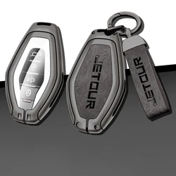 Zinc Alloy Car Remote Key Cover Case for Jetour X70 X70plus X90plus Protection Shell Buckle Keyless Interior Accessories