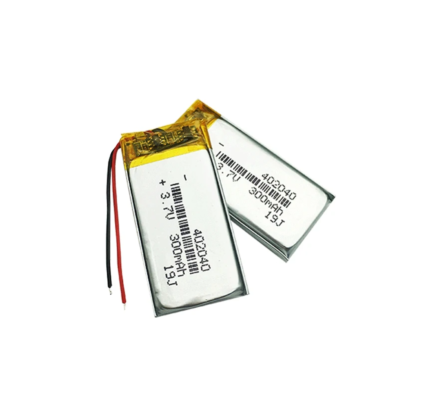 

402040 300mah 3.7V Lithium Polymer Battery For Bluetooth Speaker Smart Watch Voice Recorder Rechargeable Li-polymer Batteries