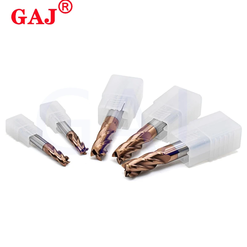 Milling Cutter Alloy Coating Tungsten Steel Tool Cnc Maching Hrc55 4Flute Endmill Top Milling Cutter Kit Milling Machine Tools