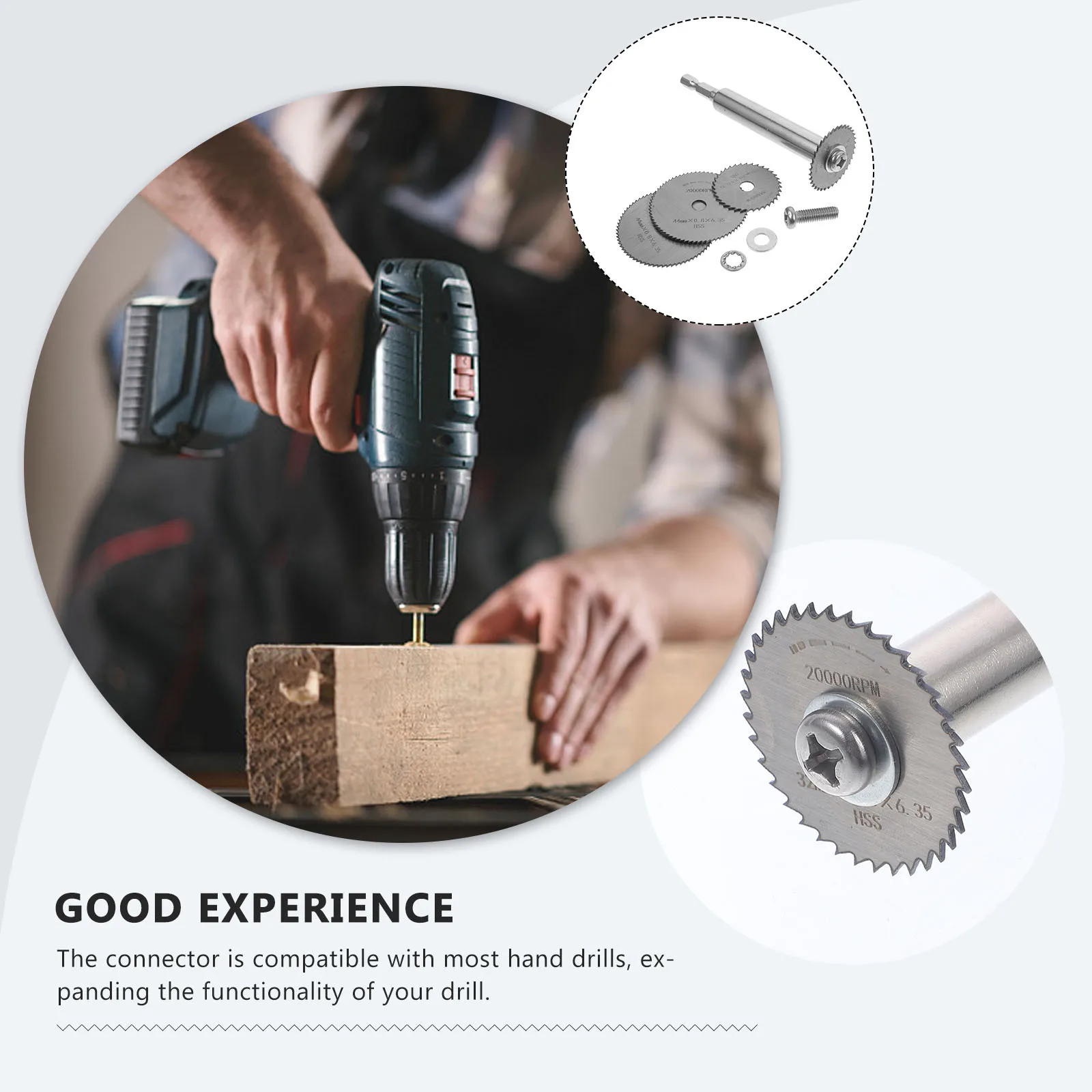 

1Set Inside Cutter Pipe Saw Blade Connector Drill Adapter Hex Handle PVC Cutter Plastic Cutting Tool Cutting Tool