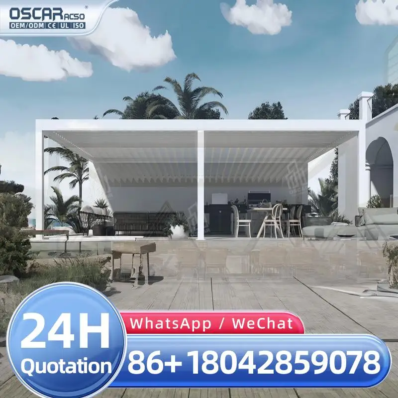 Toldo de piscina con tapa Manual ecológico, marco de cenador con recubrimiento en polvo para fácil montaje, resistente a la intemperie, adecuado para jardín, Patio trasero