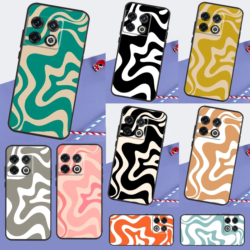 Liquid Swirl Abstract Pattern Case For OnePlus 8 9 10 Pro 8T 9R 10R 10T Ace Cover For OnePlus Nord 2 2T CE N100 N200